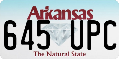 AR license plate 645UPC