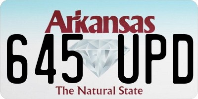 AR license plate 645UPD