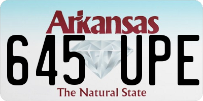 AR license plate 645UPE
