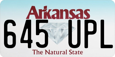 AR license plate 645UPL