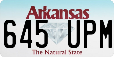 AR license plate 645UPM