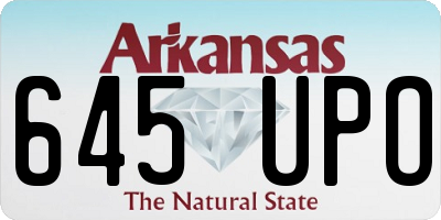 AR license plate 645UPO