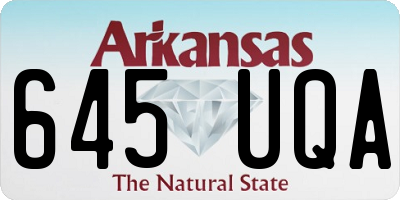 AR license plate 645UQA