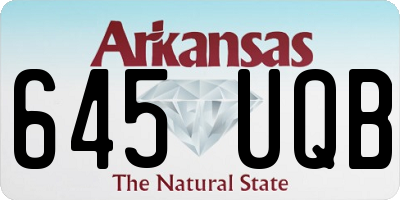 AR license plate 645UQB