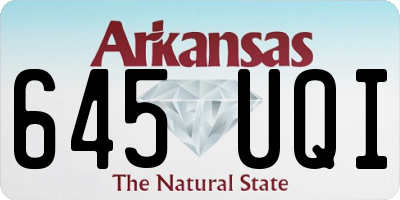 AR license plate 645UQI