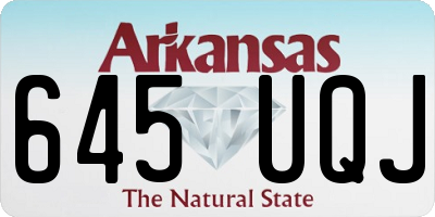 AR license plate 645UQJ