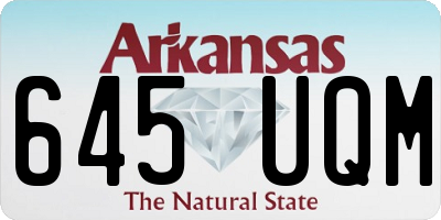 AR license plate 645UQM