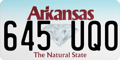 AR license plate 645UQO