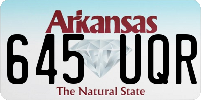 AR license plate 645UQR