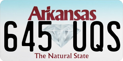 AR license plate 645UQS