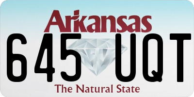AR license plate 645UQT