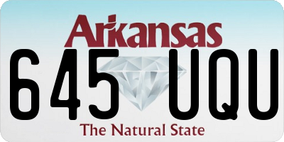 AR license plate 645UQU
