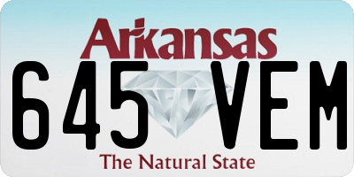 AR license plate 645VEM