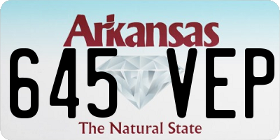 AR license plate 645VEP
