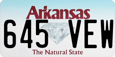 AR license plate 645VEW