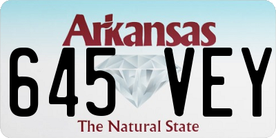 AR license plate 645VEY