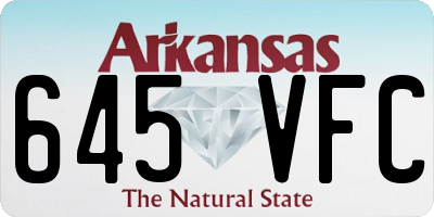 AR license plate 645VFC