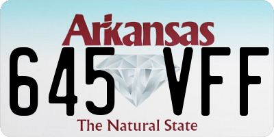 AR license plate 645VFF