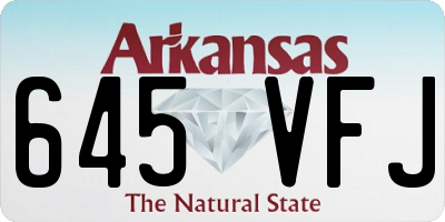 AR license plate 645VFJ