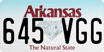 AR license plate 645VGG
