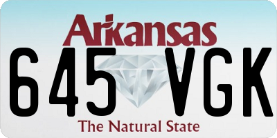 AR license plate 645VGK