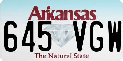 AR license plate 645VGW
