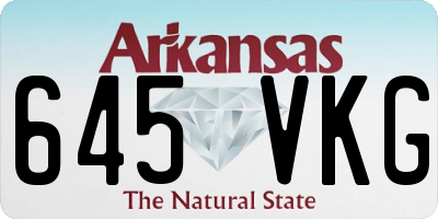 AR license plate 645VKG