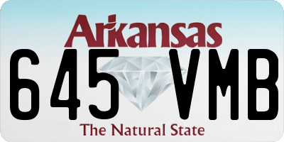 AR license plate 645VMB