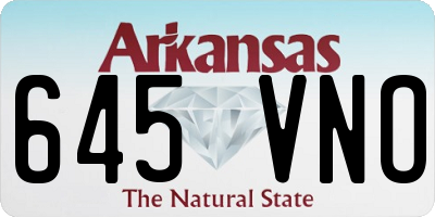 AR license plate 645VNO