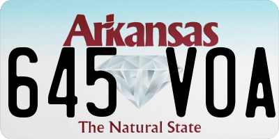 AR license plate 645VOA