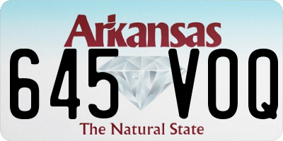AR license plate 645VOQ