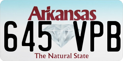 AR license plate 645VPB