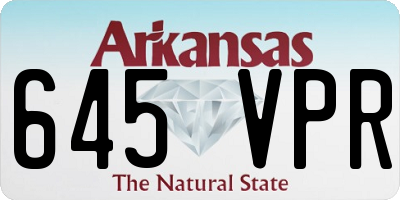 AR license plate 645VPR