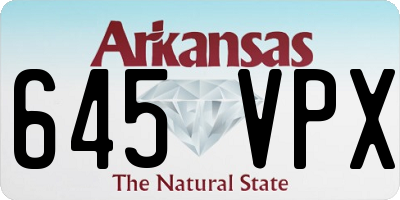 AR license plate 645VPX