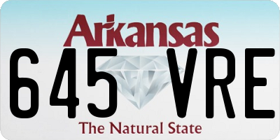 AR license plate 645VRE