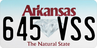 AR license plate 645VSS