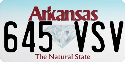 AR license plate 645VSV
