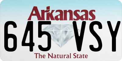 AR license plate 645VSY