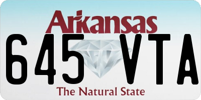 AR license plate 645VTA