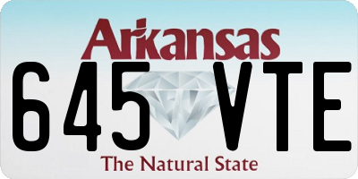 AR license plate 645VTE