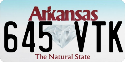 AR license plate 645VTK