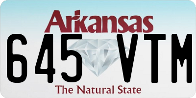 AR license plate 645VTM