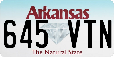 AR license plate 645VTN