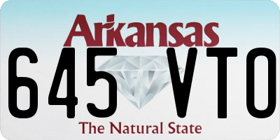 AR license plate 645VTO