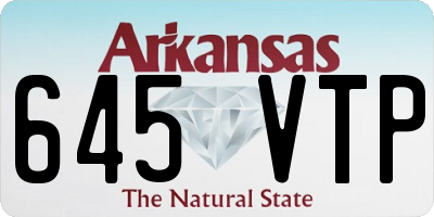 AR license plate 645VTP