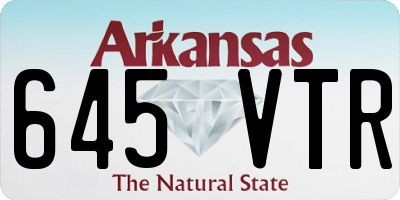 AR license plate 645VTR