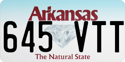 AR license plate 645VTT