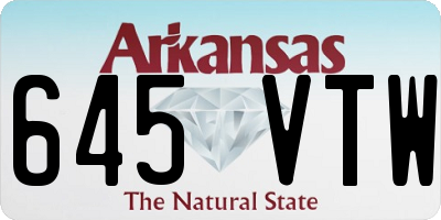 AR license plate 645VTW