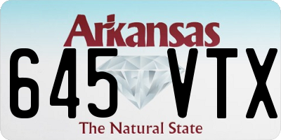 AR license plate 645VTX