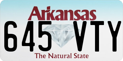 AR license plate 645VTY